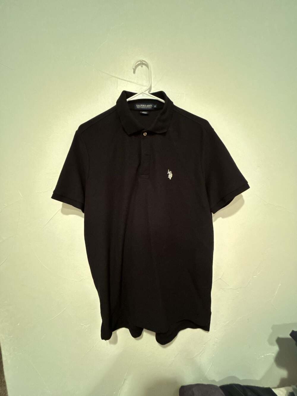 U.S. Polo Assn. Performance Pique Polo Shirt Black Medium